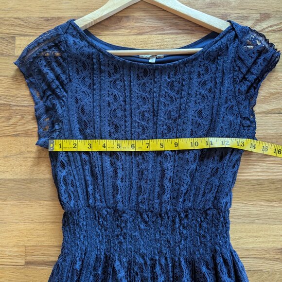 Charlotte Russe Navy Lacy Dress, Large - Picture 9 of 9